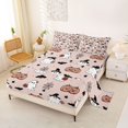 thumbnail image 2 of Manfei Cartoon Ghost Bed Sheets,Cute Turkey Print Halloween Full Size Sheets,4-Piece,1 Flat Sheet,1 Fitted Sheet and 2 Pillowcases, 2 of 6