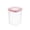 Pink, variant on Airtight Plastic Food Storage Containers with Flip Rotating Lid, Stackable Clear Pantry Canister for Grain, Cereal, Pasta, Dry Beans, 3 Color Lid Options,1.3L.