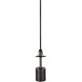 thumbnail image 3 of Aspen Creative 70093 One-Light Hanging Pendant Ceiling Light with Transitional Bell Fabric Lamp Shade, Black, 13" width, 3 of 3
