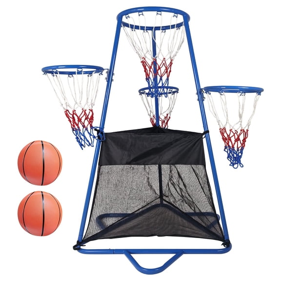4 Hoop Basketball Set for Toddlers – Indoor & Outdoor Preschool Toy with 4 Balls & Air Pump