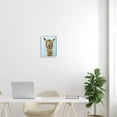 thumbnail image 2 of Happy Llama Farm Animal Face Animals & Insects Painting White Framed Art Print Wall Art, 2 of 7