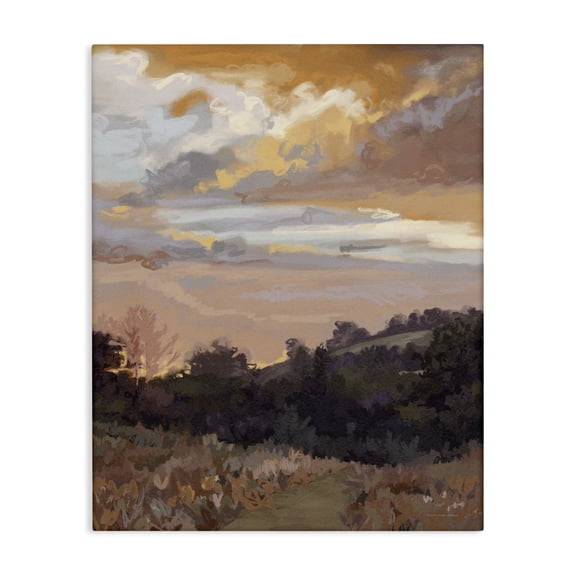 Stupell Industries Contemporary Abstract Sunrise Landscape Canvas Art, 24 x 30, by Kamdon Kreations