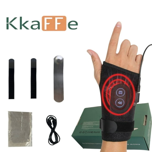 KkaFFe Heat Wrist Brace Right Hand Heating Pad Wrist Pain Support for Tenosynovitis, Tendonitis, Arthritis