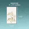 thumbnail image 2 of 50 Pack Disposable Mr And Mrs Napkins For Wedding Dinner, Gold Foil, 4X8 In, 2 of 6