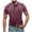 Wine, variant on Men's Henley Shirt Basic T Shirt, Moisture Wicking Breathable 3 Button Down Short Sleeve White
