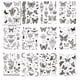 thumbnail image 3 of 12pcs 3D impermeable tatuaje negro blanco cuerpo tatuaje mariposa para hombres mujeres fiesta Ehuebsd Libre de BPA, 3 of 3