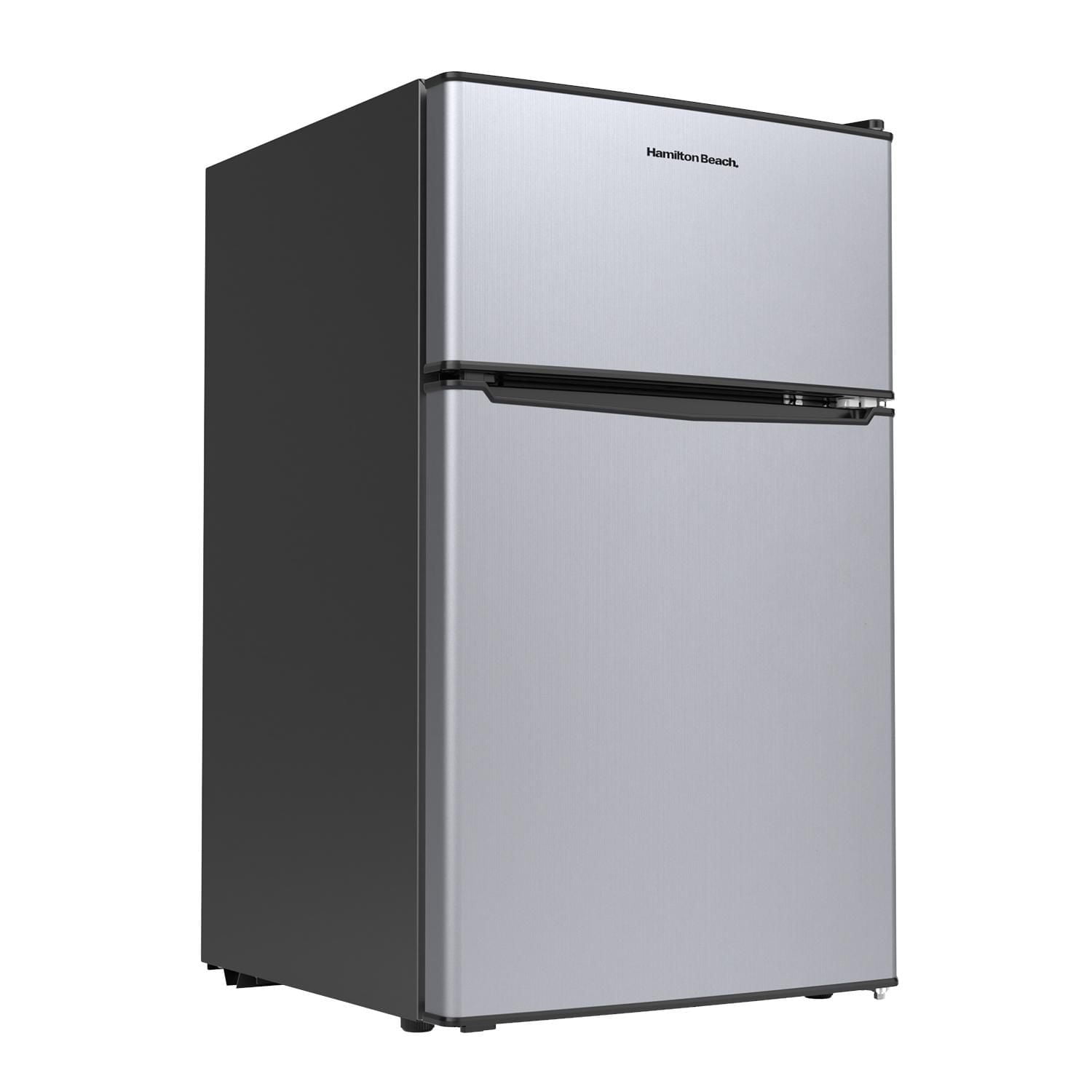 Mini Réfrigérateur Deux Portes avec Congélateur 3,1 Pi³ , Aspect inox 3.1 Pi³ mini réfrigérateur avec congélateur