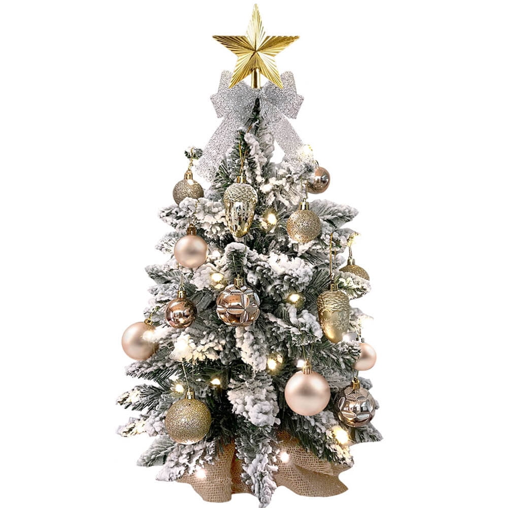 Kadyn Small Christmas Tree, 2ft Mini Christmas Tree, Artificial Small Desktop Xmas Tree with Tree Ornaments, for Christmas Thanksgiving Decorations-H Kadyn Small Christmas Tree, 2ft Mini Christmas Tree, Artificial Small Desktop Xmas Tree with Tree Ornaments, for Christmas Thanksgiving Decorations-H
