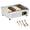 22 inches, variant on Panapinka 22" Commercial Electric Griddle, 1700W Stainless Steel Countertop Flat Top Grill with Adjustable Temperature Control, Includes Spatulas & Cleaning Brushes for Home,Restaurant