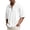 White, variant on Mens Quarter Zip Polo Shirts Casual Short Sleeve Waffle Pullover Sweater Top Summer Light Outdoor Golf Sport Shirt