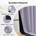 thumbnail image 4 of Yakamok 100% Blackout Curtains, Lilac Curtains for Bedroom 84 inch Length with Black Backing Solid Grommet Panels for Living Room 2 Panels, 52Wx84L, 4 of 7