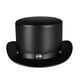 thumbnail image 2 of Sombrero de copa de mago de moda, talla única, de cuero con remaches, estilo elegante. Negro, 2 of 7