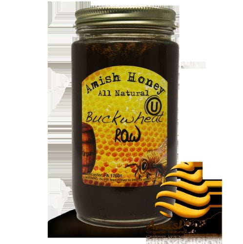 Amish Organic Buckwheat Honey Raw 1LB by