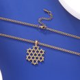 thumbnail image 4 of EUEAVAN Gold Star of David Hexagram Pendant Necklace Stainless Steel Jewelry, 4 of 7