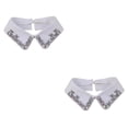 thumbnail image 4 of Jumpingount Camisa de mujer con cuello falso, corbata ligera para mujer, diamantes de imitación, costura, cuello desmontable, solapa, blusa, Type1 NO1, 4 of 6
