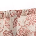 thumbnail image 3 of Curtainking Farmhouse Valance 18 inch Terra on Beige Rustic Floral Light Filtering Curtain Semi-Sheer Tie Up Valance for Kitchen Bathroom Rod Pocket 1 Panel, 3 of 5