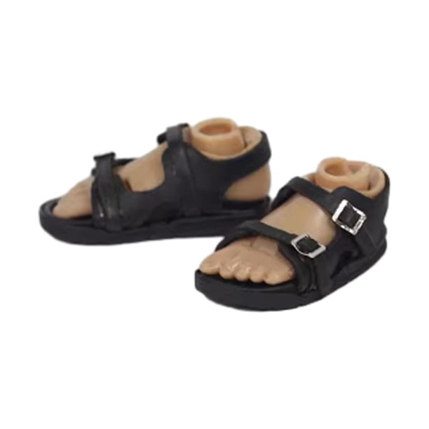 Sandalias para hombre con diseño de hebilla clásica 1:6, zapatos de verano, zapatos interiores sólidos, moda para figura masculina de 12 pulgadas,