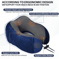 thumbnail image 7 of VIIWII Travel Pillow for Adults Memory Foam Lightweight Neck Pillows for Sleeping on Airplane Navy Blue, 7 of 7