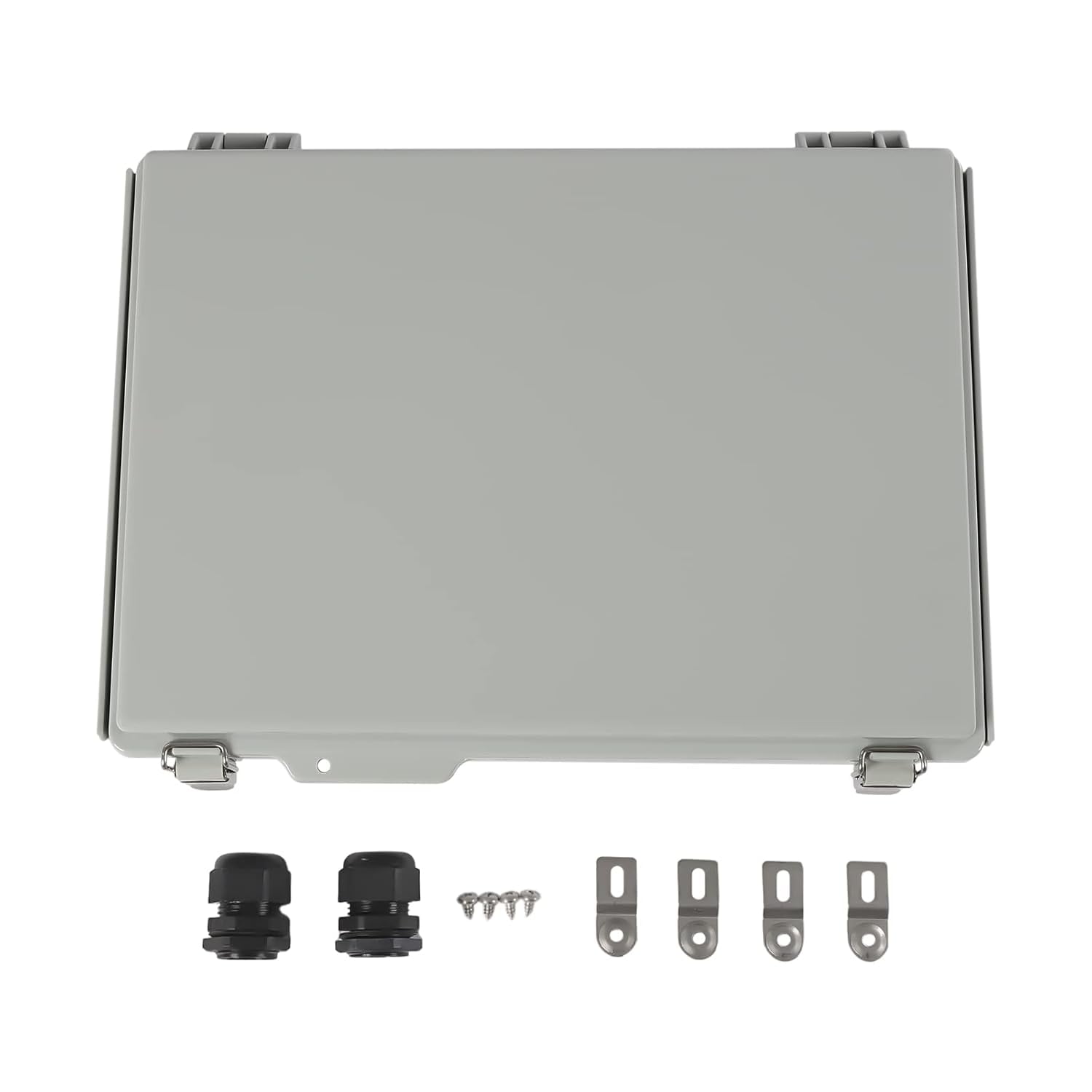 Latch Junction Box with Mounting Plate, IP67 Waterproof ABS Plastic Electrical Project Box, Outdoor Junction Box for Power Project, Dustproof, 15"x11"x5.1" (Clear)