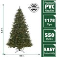 thumbnail image 6 of Fraser Hill Farm Clear Prelit LED Green Slim Christmas Tree, 6.5', 6 of 6