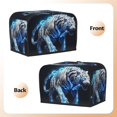 thumbnail image 3 of Rateoe Futuristic Blue Light White Tiger Pattern Toaster Covers 2 Slice Wide Slot,Bread Machine Cover,Bread Dust Cover & Fingerprint Protection,Appliance Covers, 3 of 7