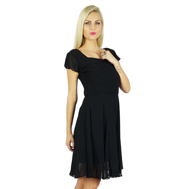 chinese dress ladies Jezika Tied Shoulder Mini Dress Black