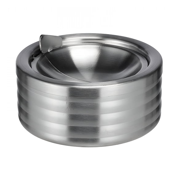 TENIRO Stainless Steel Folding Ashtray with Lid Wind-Resistant Design for Bars and Outdoor Use Ash Tray with Lid
