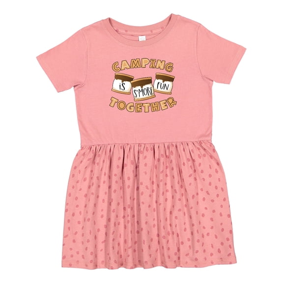 Inktastic Camping is S'more Fun Together-s'mores Girls Toddler Dress