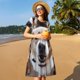 thumbnail image 4 of Disketp Realistic Cute Puppy para Vestido de Manga Corta para Mujeres, Vestidos de Verano para Mujeres, Casual y Holgado para la Playa, 4 of 6