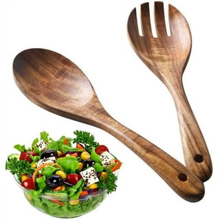 Cubiertos Para Ensalada Sturdy Plastic Serving Utensils Set of Salad Utensils  Spoon & Fork (2 pcs)