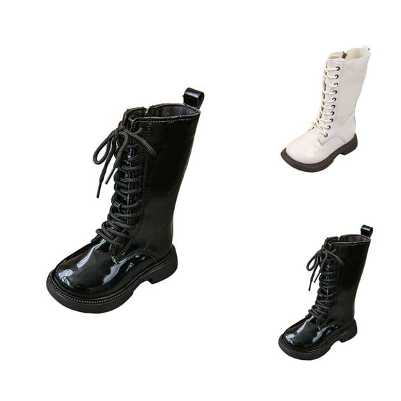Girls Boots Girls Fall Boots Girls Boots Long Winter Warm Mid Calf Boots with Non Sole for Toddler Kids Outdoor Play