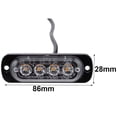 thumbnail image 3 of Luz De Advertencia De Indicador Naranja De Destello Frontal Luz Intermitente Impermeable Luz De Emergencia Para Camión De Automóvil Yuarrent VI011854-02, 3 of 6