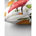 thumbnail image 4 of Ryan; Tropical Ibis Bird and Orange Fruits Throw Pillow with Lush Floral Design for Exotic Home Decor or Beach House Accent, 4 of 7