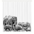 thumbnail image 2 of Ambesonne Black White Shower Curtain, Savannah Animals Sketch, 69"Wx70"L, White and Black, 2 of 4
