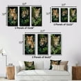 thumbnail image 4 of Designart "Tigers In Asian Painting IX" Asian Framed Wall Art Set Of 3 - Green Asian Art Frame Gallery Set For Office Decor, 4 of 6