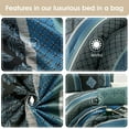 thumbnail image 7 of Nanshing Markus 7 Piece Traditional Damask Comforter Set, Blue, King, 7 of 7