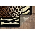 thumbnail image 3 of Linon Capri Jungle Machine Faite Polypropylène 4'4"x7'3" Rug en Noir, 3 of 6