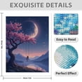 thumbnail image 3 of Diamond Art Kit for Adults, Moonlit Cherry Blossom Swing Diamond Painting for Adults Beginners, DIY Diamond Art Painting Kits, 5D Diamond Painting Crafts for Home Decor 12x16 Frameless, 3 of 7