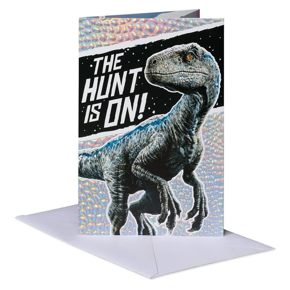 American Greetings Jurassic World Birthday Card for Boy (The Hunt is On)