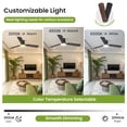 thumbnail image 3 of OSTIVE Ceiling Fans with Lights and Remote: 52 Inch Modern Black Ceiling Fan, Low Profile Flush Mount, Quiet Reversible DC Motor & 3CCT Dimmable LED, 3 of 9