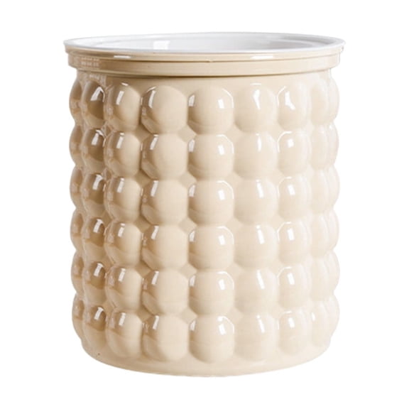 chaungfeng Selfs Watering Flower Pots for Small Potted Plants for Hydroponics, Home Desktop Plastic Pots Thickened All-Season Container (Beige)