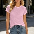 thumbnail image 2 of Tshirts for Women Workout Plus Size Tee Plus Size Tee Clothes Summer Athletic Yoga Top Pink L, 2 of 4