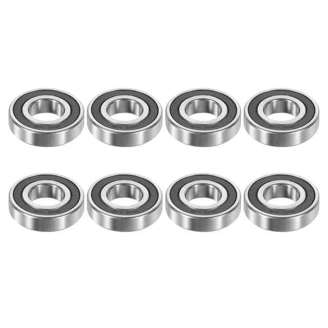 Unique Bargains 8 Pcs Roulements à Billes R10-2RS Rainure Profonde 5/8"x1-3/8"x11/32 Pouces Z2 Double Caoutchouc Blindé