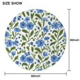 thumbnail image 6 of Blue Pioneer Flower Round Tablecloth 60" X 60",Wrinkle Wipeable Table Cloth for Kitchen Dining Room Picnic Patio Party, 6 of 6