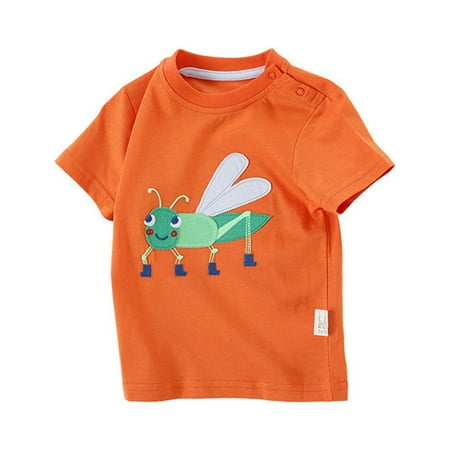 

Summer Toddler Boys Girls Short Sleeve Daily Wear Cute Cartoon Printed T-Shirt Tops Soft And Breathable Newborn Infant Child Clothing Streetwear Dailywear Outwear