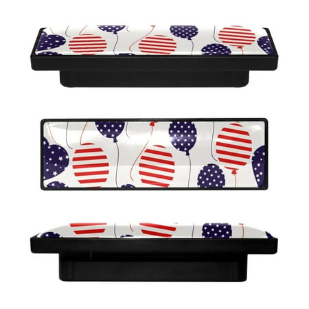 

4 Pcs Rectangle Cabinet Handle Cupboard Knob Drawer Pulls Handle American Flag Balloon Drawer Knobs with Screws Furniture Decor