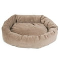 thumbnail image 2 of Majestic Pet Faux Suede Bagel Pet Bed for Dogs, Calming Dog Bed Washable, Large, Stone, 2 of 5