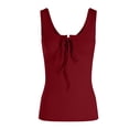 thumbnail image 4 of Yammkia Camisoles pour Femmes Débardeur - Coton Respirant Extensible (Rouge Brique, S), 4 of 8