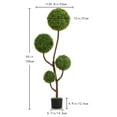 thumbnail image 4 of 5FT Triple Ball Artificial Boxwood Topiary Tree Faux Plant for Indoor Outdoor Home Office Decor, 4 of 10