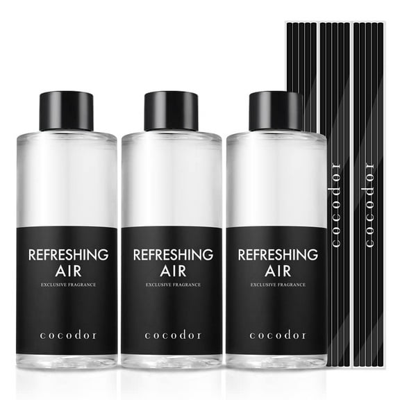 COCODOR Reed Diffuser Oil Refill/Refreshing Air/6.7oz(200ml)/3 Pack/Aroma Therapy, Home Fragrance, Scented Oils, Oils for Reed Diffuser, Office Décor, Decoration